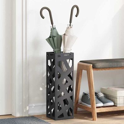 vidaXL Regenschirmständer Schwarz 15,5 x 15,5 x 49 cm Stahl Schwarz vidaXL Regenschirmständer Schwarz 15,5 x 15,5 x 49 cm Stahl Schwarz