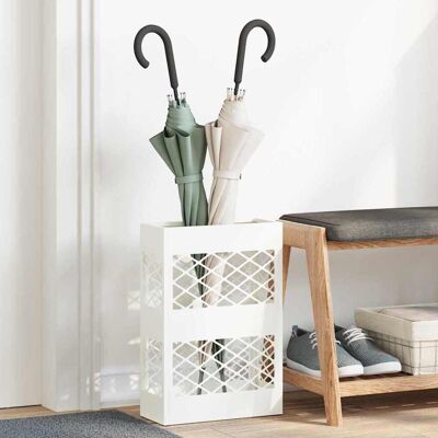 vidaXL Regenschirmständer Weiß 28 x 12 x 41 cm Stahl Weiß vidaXL Regenschirmständer Weiß 28 x 12 x 41 cm Stahl Weiß