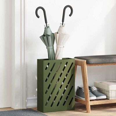 vidaXL Regenschirmständer Olivgrün 28 x 12 x 41 cm Stahl Olivgrün vidaXL Regenschirmständer Olivgrün 28 x 12 x 41 cm Stahl Olivgrün