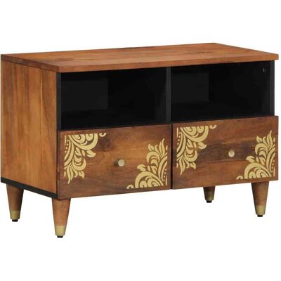 vidaXL TV-Schränk Honigbraun 70 x 33 x 46 cm Massivholz Mango Braun vidaXL TV-Schränk Honigbraun 70 x 33 x 46 cm Massivholz Mango Braun