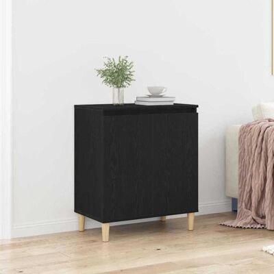 VidaXL Schwarzer Eichenschrank - 80x40x30cm - Moderner Stauraum VidaXL Schwarzer Eichenschrank - 80x40x30cm - Moderner Stauraum
