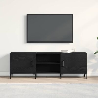 vidaXL Schwarzer Eichen TV-Schrank - Moderner Stauraum vidaXL Schwarzer Eichen TV-Schrank - Moderner Stauraum