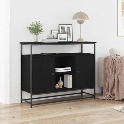 vidaXL Schwarzes Eichenbuffet - Buffet vidaXL Schwarzes Eichenbuffet - Buffet
