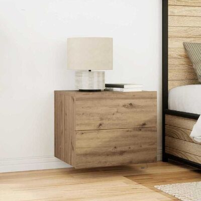 vidaXL Massiv Eiche Nachttisch Artisan Braun - Nachttisch vidaXL Massiv Eiche Nachttisch Artisan Braun - Nachttisch