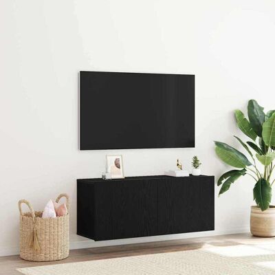 vidaXL Schwarze Eiche TV Schrank - Modernes Design & Großer Stauraum vidaXL Schwarze Eiche TV Schrank - Modernes Design & Großer Stauraum