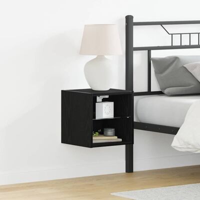 Vidaxl Wandmontierter Schwarze Eiche 30x28,5x30 cm Holzregal - TV-Bank Vidaxl Wandmontierter Schwarze Eiche 30x28,5x30 cm Holzregal - TV-Bank