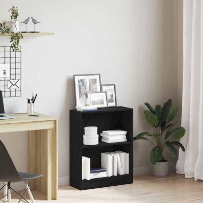 vidaXL Schwarzes Holzregal - 60 x 24 x 76 cm - Bücherregal vidaXL Schwarzes Holzregal - 60 x 24 x 76 cm - Bücherregal
