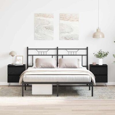 Vidaxl Nachttisch-Set in Schwarz Eiche Vidaxl Nachttisch-Set in Schwarz Eiche