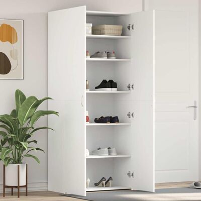 Vidaxl Weißes Schuhschrank 80x35.5x180 cm - Schuhschrank Vidaxl Weißes Schuhschrank 80x35.5x180 cm - Schuhschrank