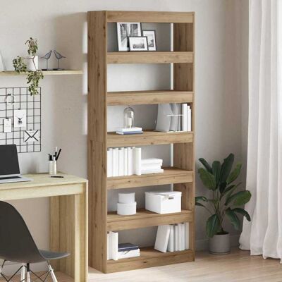 vidaXL Bücherregal 6 Ebenen 80 x 30 x 198 cm Holzwerkstoff Braun vidaXL Bücherregal 6 Ebenen 80 x 30 x 198 cm Holzwerkstoff Braun