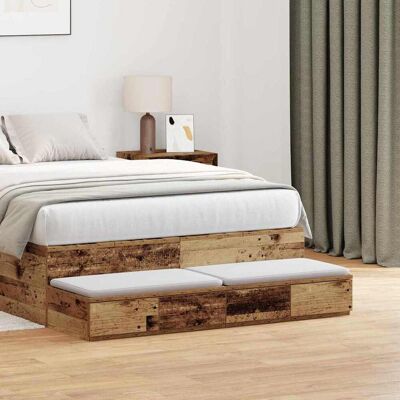 Vidaxl Bett Lade aus Altem Holz - Bettart Vidaxl Bett Lade aus Altem Holz - Bettart