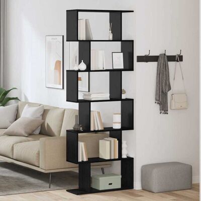 vidaXL Bücherregal 6 Ebenen 70 x 24 x 193,5 cm Holzwerkstoff Schwarz vidaXL Bücherregal 6 Ebenen 70 x 24 x 193,5 cm Holzwerkstoff Schwarz