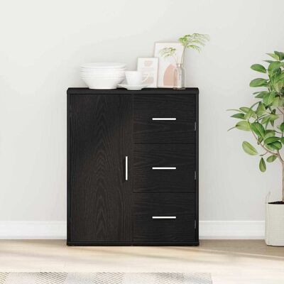 vidaXL Sideboard Schwarz Eichen-Optik 60 x 31 x 70 cm Holzwerkstoff Schwarz vidaXL Sideboard Schwarz Eichen-Optik 60 x 31 x 70 cm Holzwerkstoff Schwarz