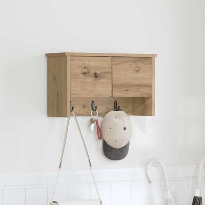 vidaXL Wandmontierter nachttisch Wandhalterung Artisan-Eiche Braun vidaXL Wandmontierter nachttisch Wandhalterung Artisan-Eiche Braun