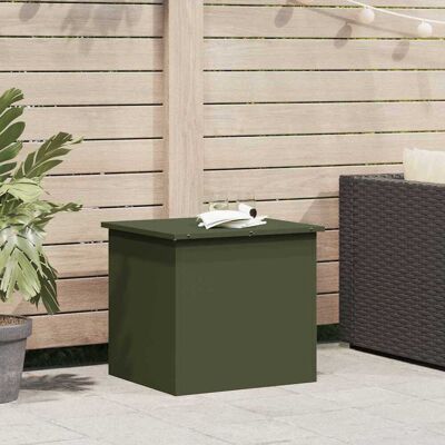 vidaXL Gartenlagerkissenbox Stahl 55 x 50,5 x 50 cm Olive Grün Grün vidaXL Gartenlagerkissenbox Stahl 55 x 50,5 x 50 cm Olive Grün Grün