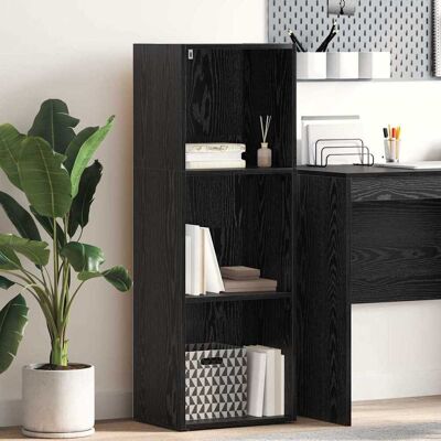 vidaXL Bücherregal 3 Ebenen 40 x 30 x 114 cm Holzwerkstoff Schwarz vidaXL Bücherregal 3 Ebenen 40 x 30 x 114 cm Holzwerkstoff Schwarz