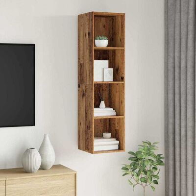 vidaXL TV-Schrankset 37 x 37 x 142,5 cm Altholz Holzwerkstoff Braun vidaXL TV-Schrankset 37 x 37 x 142,5 cm Altholz Holzwerkstoff Braun