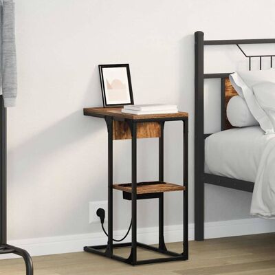 vidaXL Nachttisch Geräucherte Eiche 41,5 x 26 x 60,5 cm Holzwerkstoff Braun vidaXL Nachttisch Geräucherte Eiche 41,5 x 26 x 60,5 cm Holzwerkstoff Braun