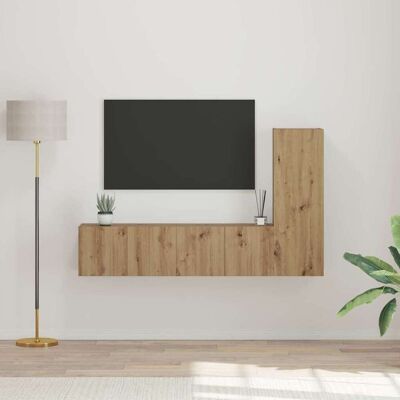 vidaXL TV-Schrankset 3 stk. Artisan-Eiche Holzwerkstoff Braun vidaXL TV-Schrankset 3 stk. Artisan-Eiche Holzwerkstoff Braun