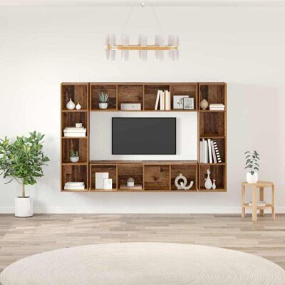 vidaXL TV-Schrankset 4 stk. Braun Holzwerkstoff Braun vidaXL TV-Schrankset 4 stk. Braun Holzwerkstoff Braun
