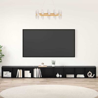 vidaXL TV-Schrankset 3 stk. Schwarz Eichen-Optik Holzwerkstoff Schwarz vidaXL TV-Schrankset 3 stk. Schwarz Eichen-Optik Holzwerkstoff Schwarz