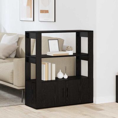 vidaXL Sideboard Schwarz Eichen-Optik 30 x 80 x 90 cm Holzwerkstoff Schwarz vidaXL Sideboard Schwarz Eichen-Optik 30 x 80 x 90 cm Holzwerkstoff Schwarz