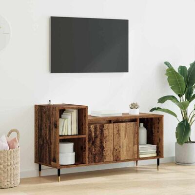 vidaXL TV-Schränk 100 x 35 x 55 cm Altholz Holzwerkstoff Braun vidaXL TV-Schränk 100 x 35 x 55 cm Altholz Holzwerkstoff Braun