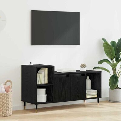 vidaXL TV-Schränk 100 x 35 x 55 cm Schwarz Eichen-Optik Holzwerkstoff Schwarz vidaXL TV-Schränk 100 x 35 x 55 cm Schwarz Eichen-Optik Holzwerkstoff Schwarz