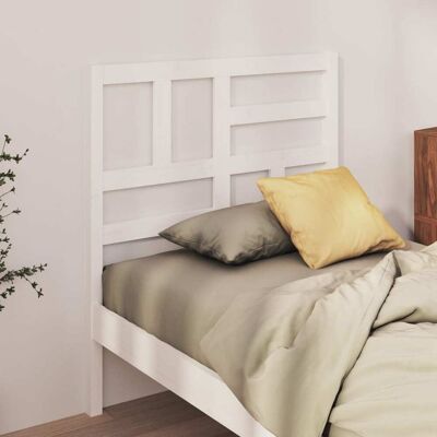 vidaXL Bett-Kopfteil Weiß 96x4x104 cm Massivholz Kiefer Weiß vidaXL Bett-Kopfteil Weiß 96x4x104 cm Massivholz Kiefer Weiß