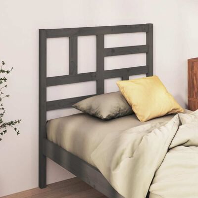 vidaXL Bett-Kopfteil Grau 96x4x104 cm Massivholz Kiefer Grau vidaXL Bett-Kopfteil Grau 96x4x104 cm Massivholz Kiefer Grau