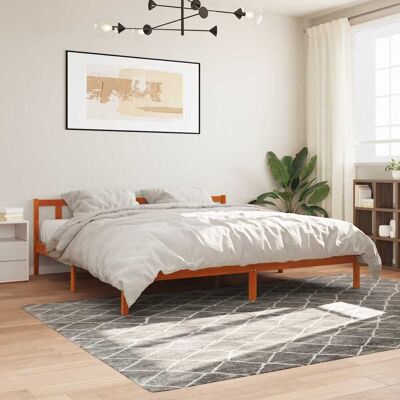vidaXL Massivholzbett ohne Matratze Wachsbraun 180x200 Kiefernholz Braun vidaXL Massivholzbett ohne Matratze Wachsbraun 180x200 Kiefernholz Braun
