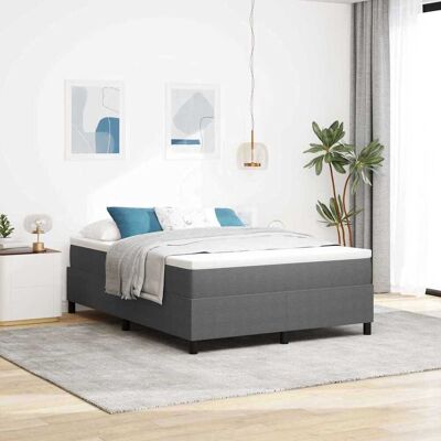 vidaXL Boxspringbett Hellgrau und Weiß 140 x 190 cm Cordstoff Hellgrau vidaXL Boxspringbett Hellgrau und Weiß 140 x 190 cm Cordstoff Hellgrau