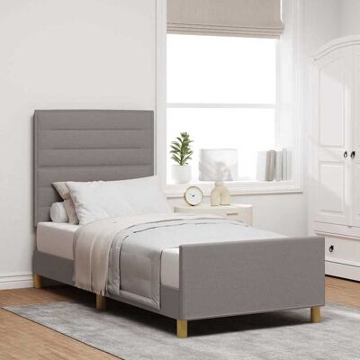 Vidaxl - Stoffbettgestell Taupe 90x200 cm Vidaxl - Stoffbettgestell Taupe 90x200 cm