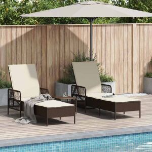 Vidaxl Set aus 3 Gartensessel - Wetterfester Stahlrahmen Vidaxl Set aus 3 Gartensessel - Wetterfester Stahlrahmen