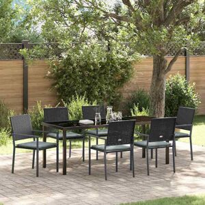 Vidaxl - Set4 - Schwarz - Polyrattan - Gartenstühle-Set Vidaxl - Set4 - Schwarz - Polyrattan - Gartenstühle-Set