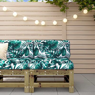 vidaXL Garten-Mittelsofa Kiefernholz Imprägniert Braun vidaXL Garten-Mittelsofa Kiefernholz Imprägniert Braun