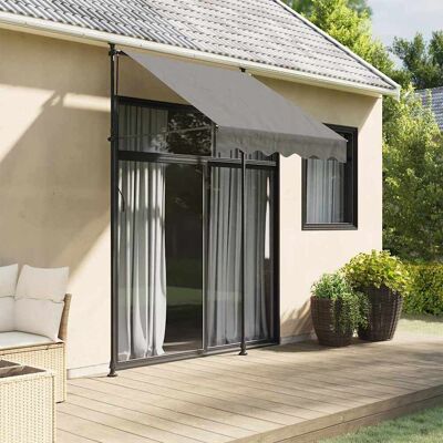 vidaXL Markise Einziehbar Anthrazit 150x150 cm Stoff und Stahl Anthrazit vidaXL Markise Einziehbar Anthrazit 150x150 cm Stoff und Stahl Anthrazit