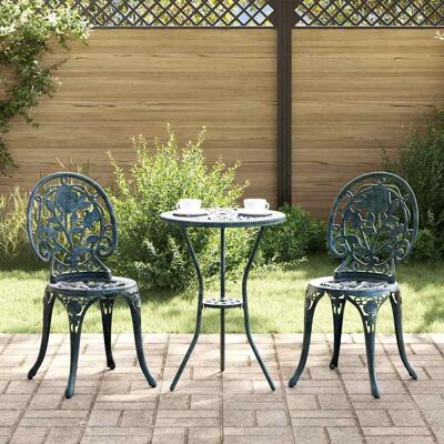 Vidaxl Gartentisch-Set - Gusseisen, Grün, 3 Teile Vidaxl Gartentisch-Set - Gusseisen, Grün, 3 Teile