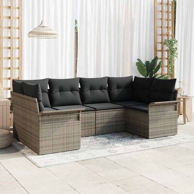 Vidaxl Gartensofaset 6 Stück Wetterbeständiger Synthetischer Rattan Vidaxl Gartensofaset 6 Stück Wetterbeständiger Synthetischer Rattan
