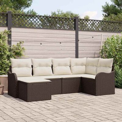 vidaXL Gartensofa-set Braun Poly-Rattan Braun vidaXL Gartensofa-set Braun Poly-Rattan Braun
