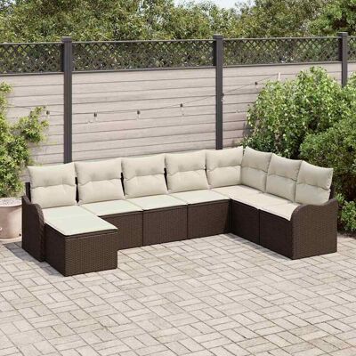 vidaXL Gartensofa-set Braun Poly-Rattan Braun vidaXL Gartensofa-set Braun Poly-Rattan Braun