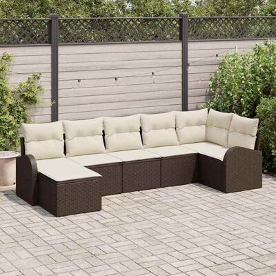 Vidaxl Gartensofagarnitur - Modular wetterfester 7-Sitzer Vidaxl Gartensofagarnitur - Modular wetterfester 7-Sitzer
