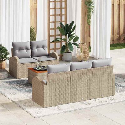 VidaXL Garten Sofaset 6-teilig Bequem Außenmöbel VidaXL Garten Sofaset 6-teilig Bequem Außenmöbel