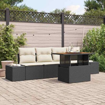 Vidaxl Gartensofa-Set - Modern 5-teilig, UV-beständig, Wasserdicht Vidaxl Gartensofa-Set - Modern 5-teilig, UV-beständig, Wasserdicht