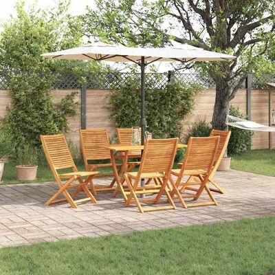 vidaXL Garten Essgruppe 7 Stk. Braun Massivholz Akazie Braun vidaXL Garten Essgruppe 7 Stk. Braun Massivholz Akazie Braun