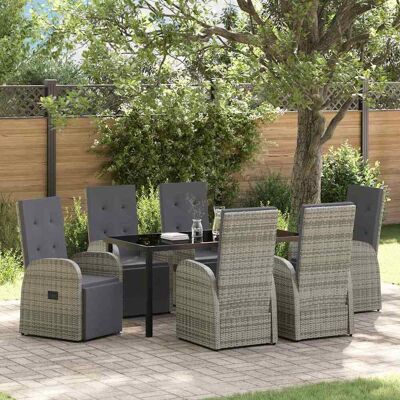 Generic - 7pc - Grau - Rechteckig - Garden furniture set Generic - 7pc - Grau - Rechteckig - Garden furniture set