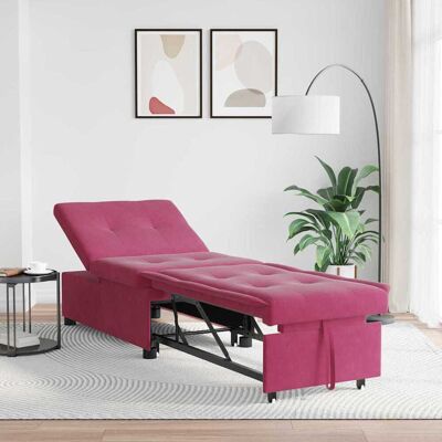 vidaXL Schlafsofa Weinrot 194 x 67 x 82 cm Samt Burgunderrot vidaXL Schlafsofa Weinrot 194 x 67 x 82 cm Samt Burgunderrot