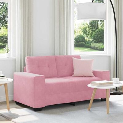 vidaXL Zweisitzer-Sofa Rosa 160 cm Samt Rosa vidaXL Zweisitzer-Sofa Rosa 160 cm Samt Rosa