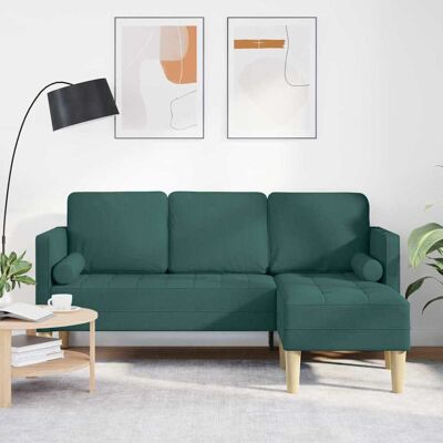 vidaXL L-förmiger Dunkelgrüner Stoffsofa - Sofa vidaXL L-förmiger Dunkelgrüner Stoffsofa - Sofa