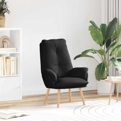vidaXL Sessel Schwarz 69 x 74 x 93 cm Stoff und Sperrholz Schwarz vidaXL Sessel Schwarz 69 x 74 x 93 cm Stoff und Sperrholz Schwarz